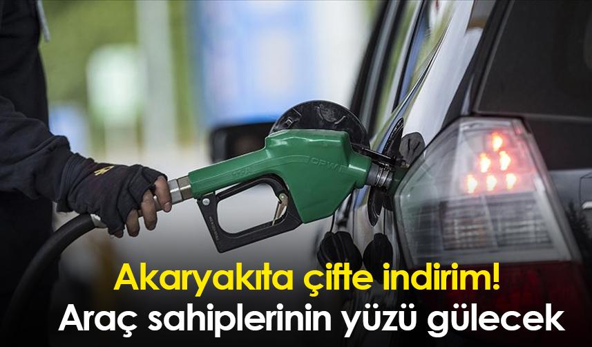Akaryakıta çifte indirim! Araç sahiplerinin yüzü gülecek