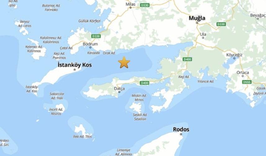 Bodrum'da 4 büyüklüğünde deprem