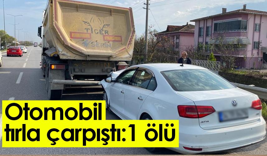 Samsun'da otomobil tırla çarpıştı! 1 ölü