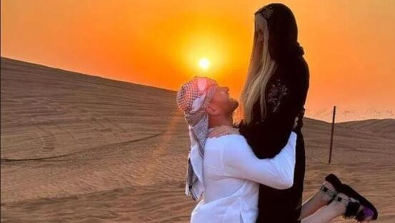 İlayda Şeker ve İsmail Balaban'dan çölde balayı pozları