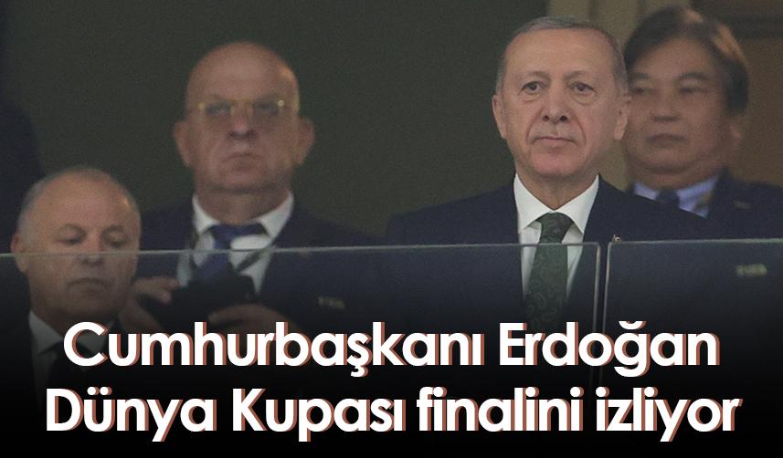 Cumhurbaşkanı Erdoğan Dünya Kupası finalini izliyor