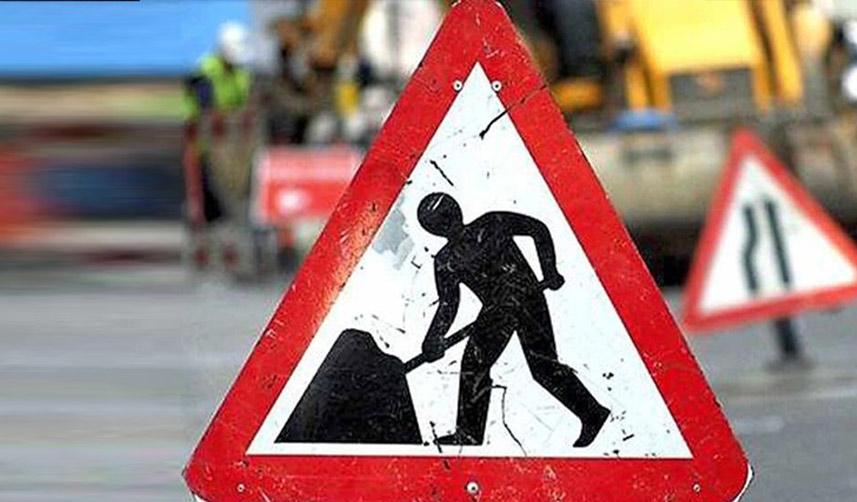 Trabzon - Gümüşhane karayolunda çalışma.