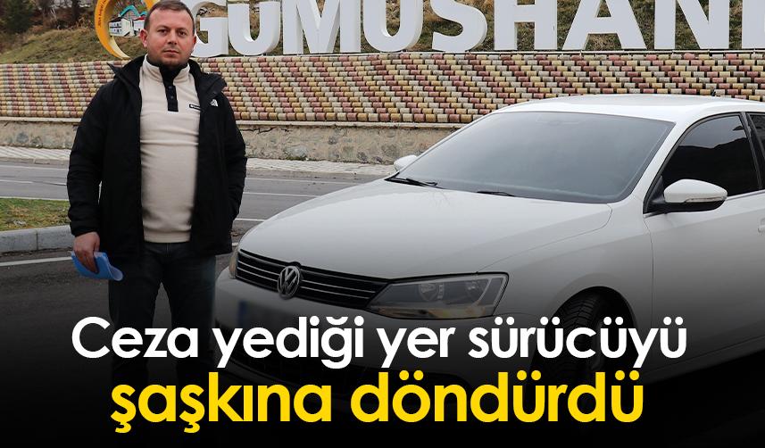 Ceza yediği yer sürücüyü şaşkına döndürdü