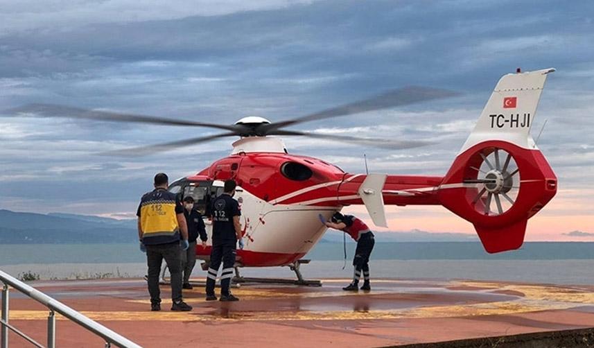 Trabzon’da ambulans helikopter 14 hastayı hayata bağladı