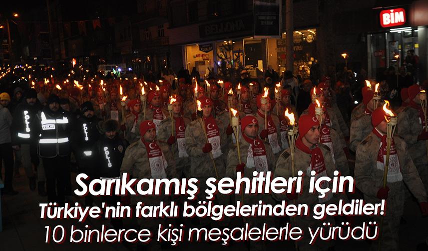 Sarıkamış şehitleri için Türkiye'nin farklı bölgelerinden geldiler!