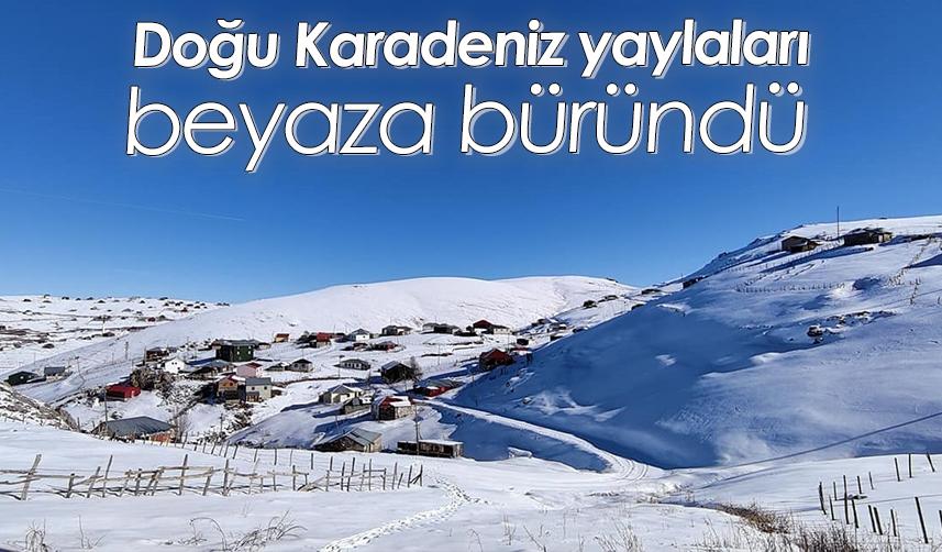 Doğu Karadeniz yaylaları beyaza büründü