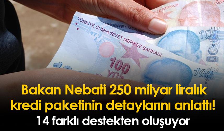 Bakan Nebati 250 milyar liralık kredi paketinin detaylarını anlattı! 14 farklı destekten oluşuyor