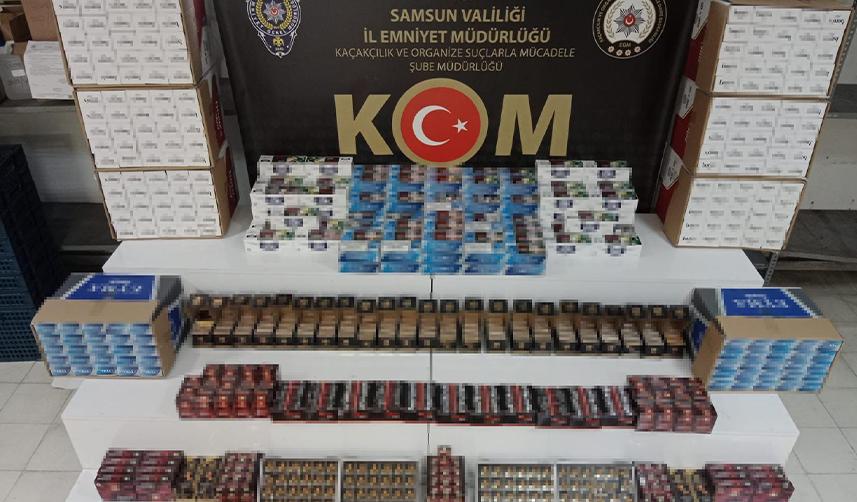 Samsun'da kaçak makaron ele geçirildi
