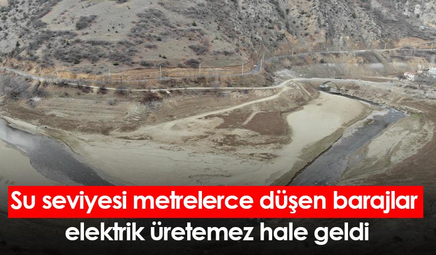 Gümüşhane’de su seviyesi metrelerce düşen barajlar elektrik üretemez hale geldi