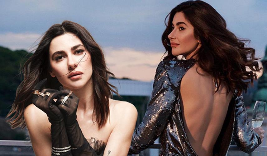 Nesrin Cavadzade transparan elbisesiyle poz verdi