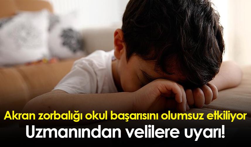 Akran zorbalığı okul başarısını olumsuz etkiliyor! Uzmanından velilere uyarı