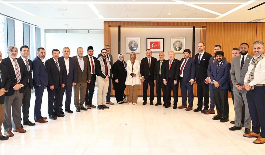 Dışişleri Bakanı Çavuşoğlu, ABD Müslüman toplumunun temsilcileriyle bir araya geldi