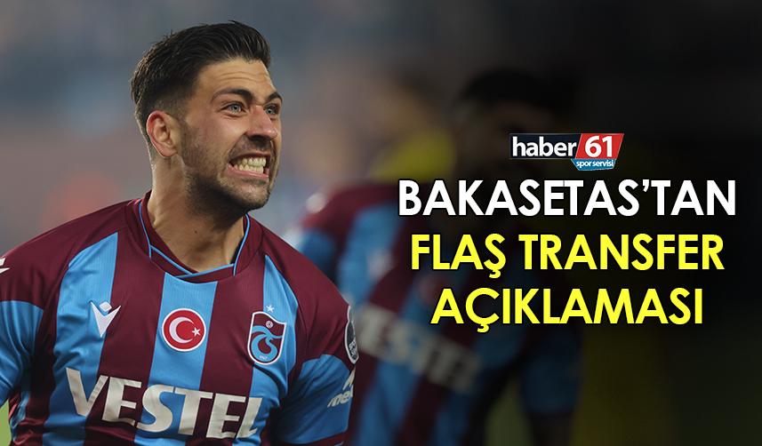 Bakasetas: “Trabzonspor’un oyuncusuyum, paylaşabileceğim resmi bir durum yok”