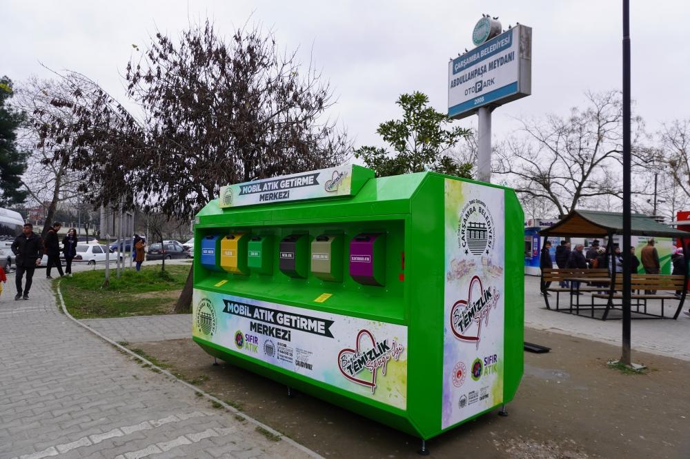 Çarşamba'da mobil atık getirme merkezleri oluşturuldu