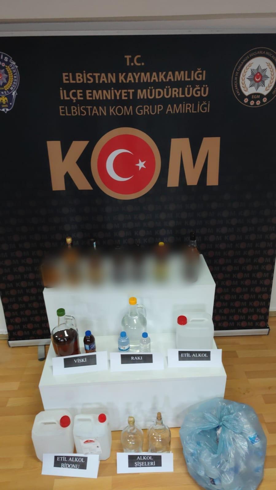 Kaçak içki yapılan eve operasyon