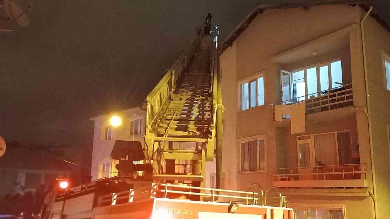 Bilecik’teki baca yangını korkuttu