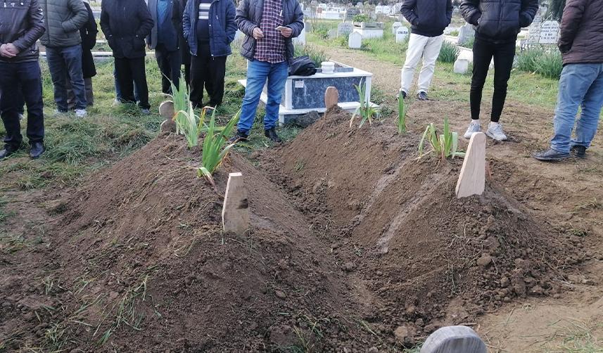 Samsun'da ölen baba oğul toprağa verildi