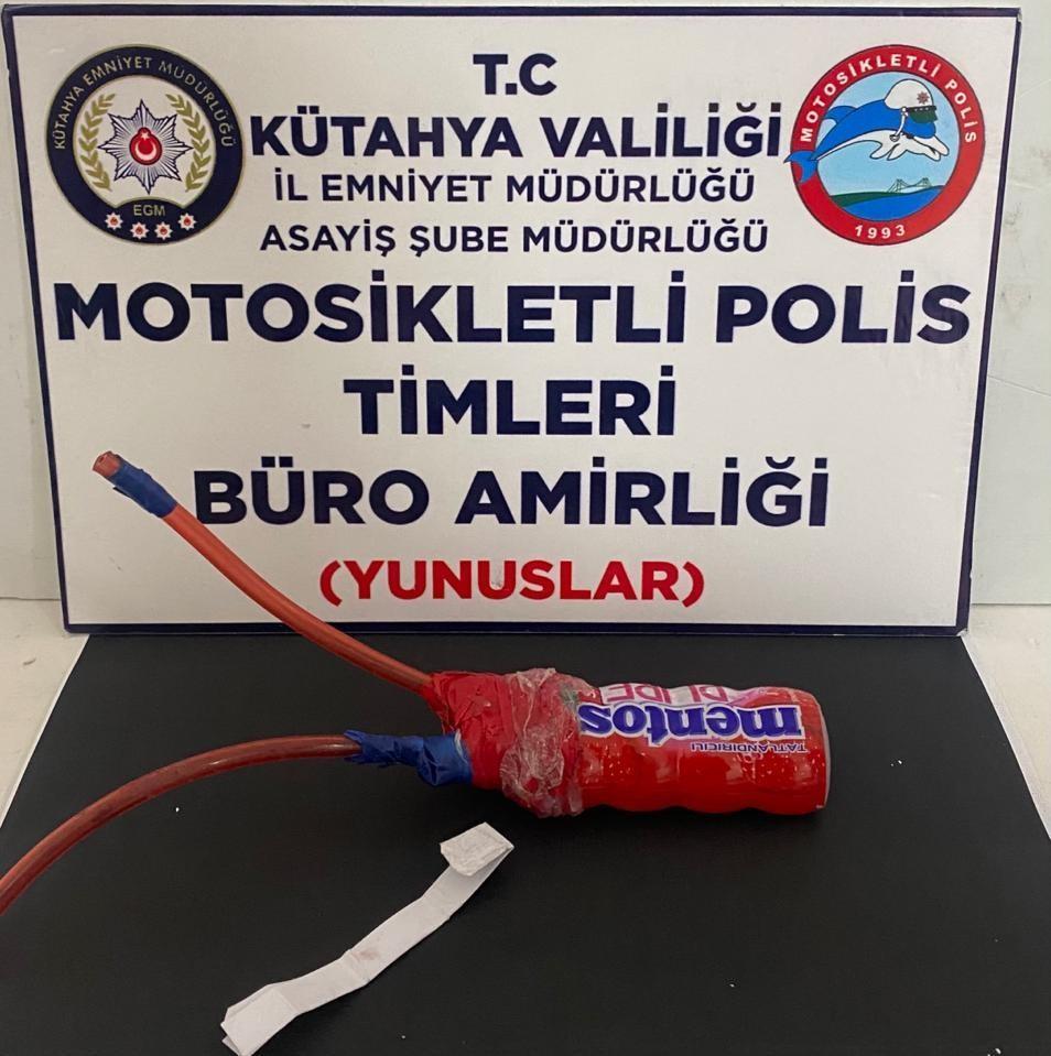 Kütahya’da bir kişinin üzerinde uyuşturucu bulundu