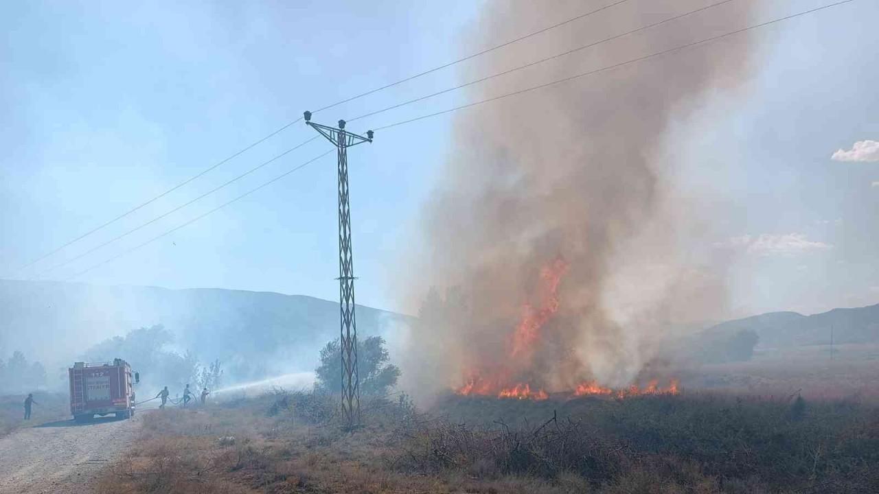 Anız yangını paniğe sebep oldu
