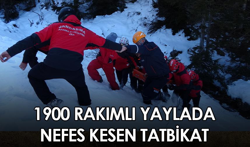 Ordu'da 1900 rakımlı yaylada nefes kesen tatbikat