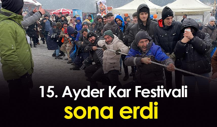 Rize'de kar festivali sona erdi