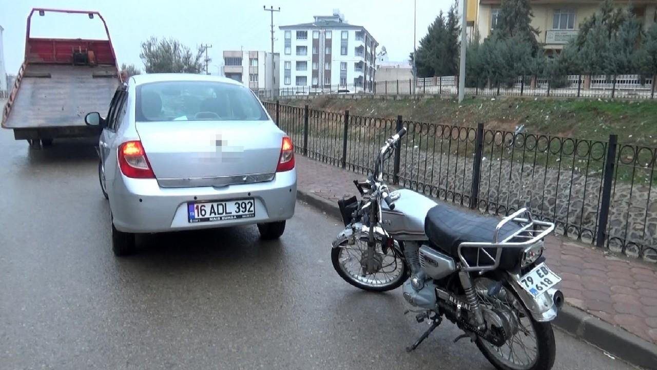 Kilis’te motosiklet ile otomobilin çarpışması sonucu 1 kişi yaralandı