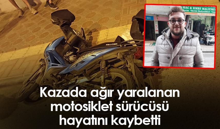Samsun'da kazada ağır yaralanan motosiklet sürücüsü hayatını kaybetti