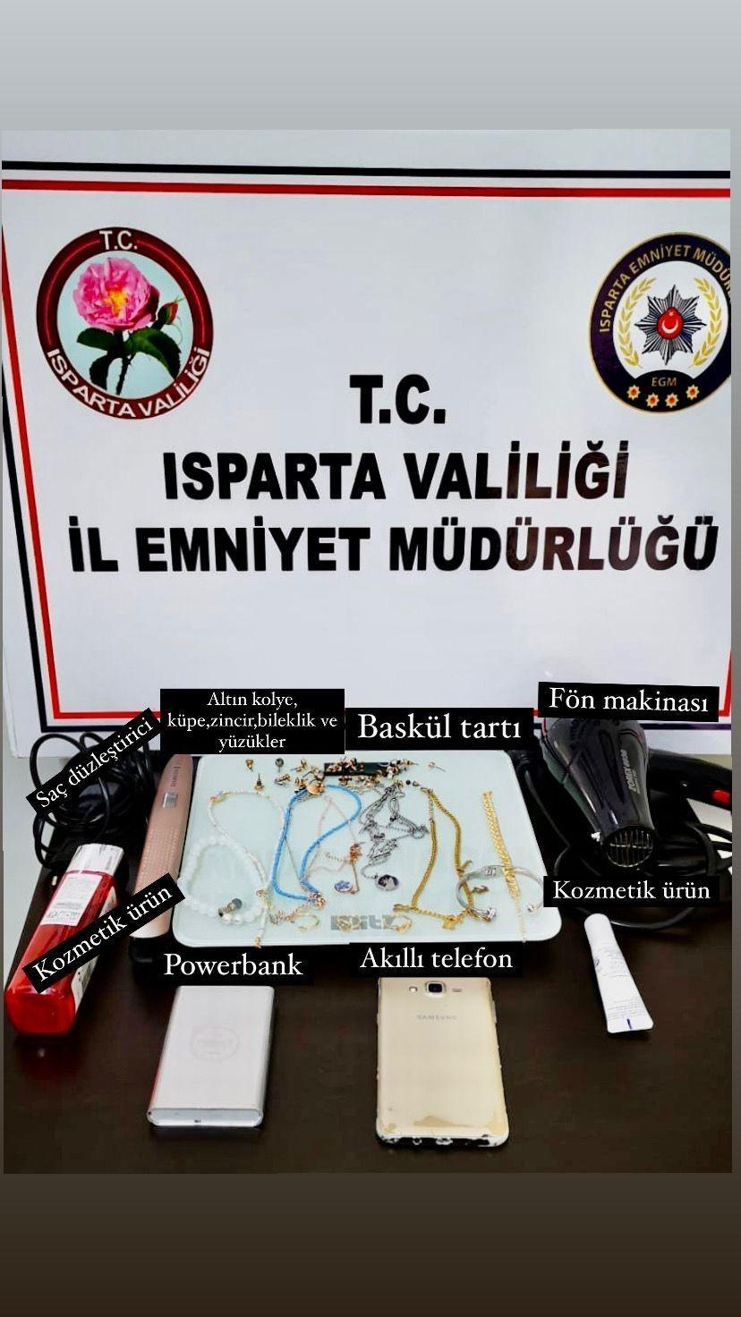 Isparta’da 60 bin TL değerinde hırsızlık yapan şüpheli şahıs yakalandı
