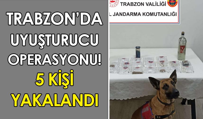 Trabzon’da jandarmadan uyuşturucu operasyonu: 6 kişi yakalandı