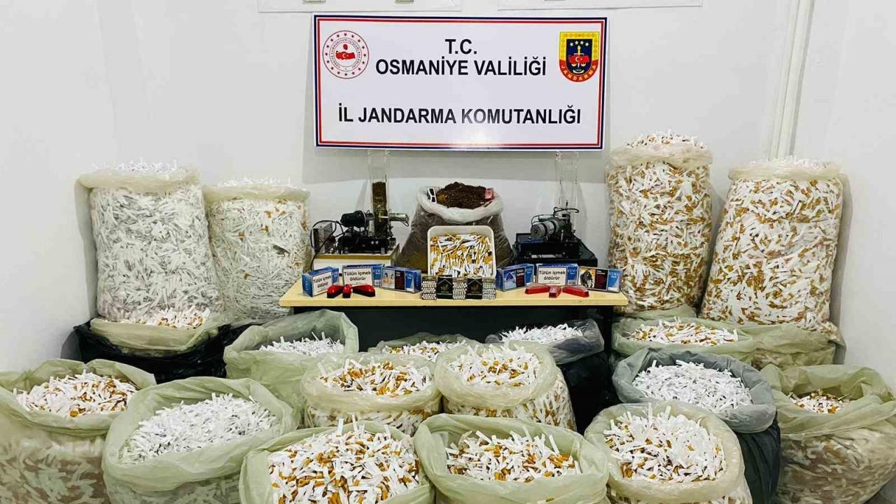 Osmaniye’de kaçak sigara üretimi yapan şahıs yakalandı