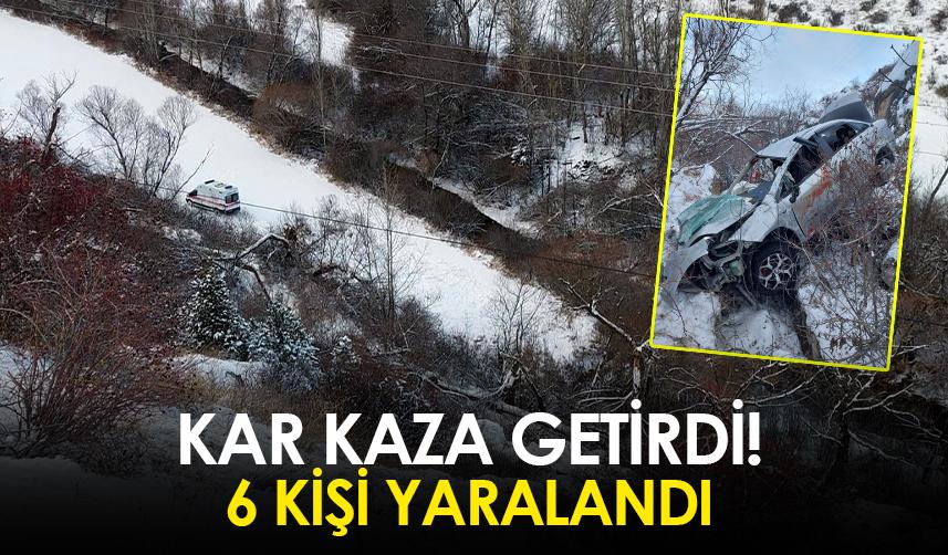 Gümüşhane'de kar kaza getirdi! 6 kişi yaralandı