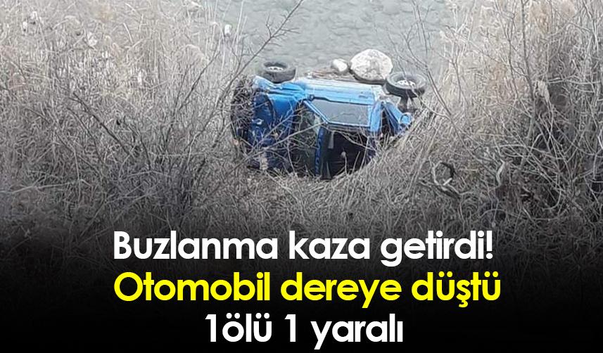 Artvin'de buzlanma kaza getirdi! Otomobil dereye düştü