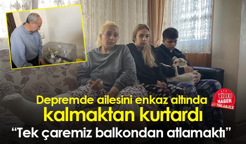 Enkazdan kurtardıkları yaşlı adama kendi botlarını giydirdi