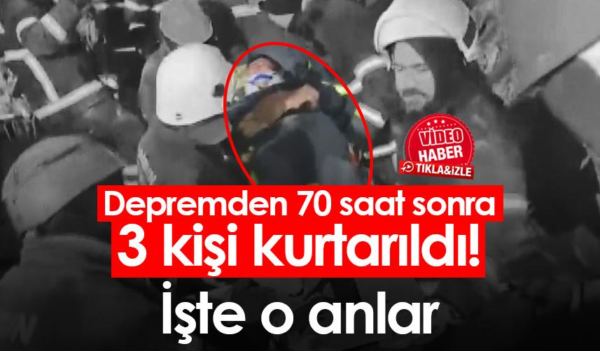 Samsun ekibi enkazdan 70 saat sonra 3 kişiyi kurtardı! İşte o anlar