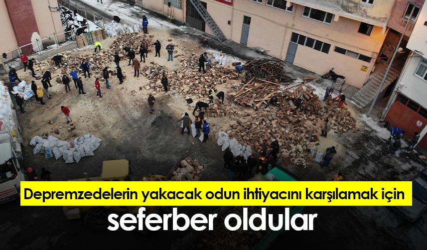 Gümüşhaneliler depremzedelerin odun ihtiyacını karşılamak için seferber oldular