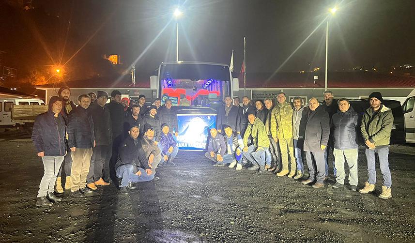 Trabzon'un Akçaabat ilçesi, deprem bölgesi için seferber oldu