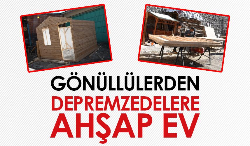 Gümüşhane'den depremzedelere ahşap ev