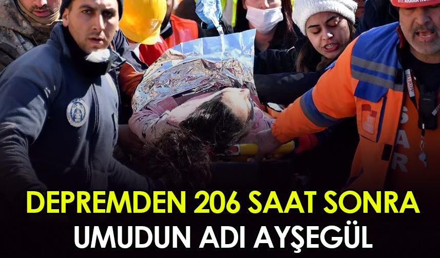 Depremden 206 saat sonra umudun adı Ayşegül