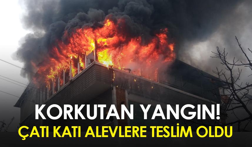 Samsun'da çatı katı alevlere teslim oldu!