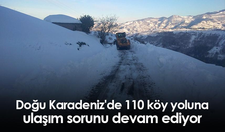 Doğu Karadeniz'de 110 köy yoluna ulaşım sorunu devam ediyor
