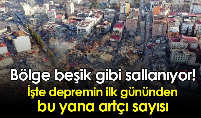 Bölge beşik gibi sallanıyor! İşte depremin ilk gününden bu yana artçı sayısı