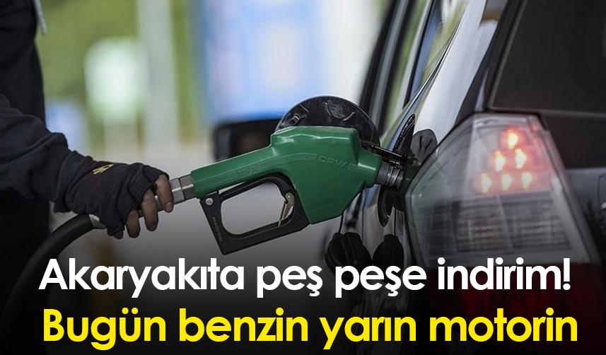 Akaryakıta peş peşe indirim! Bugün benzin, yarın motorin