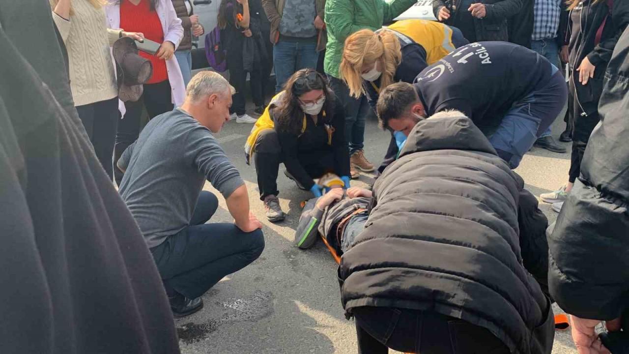 Otomobilin çarptığı lise öğrencisi yaralandı