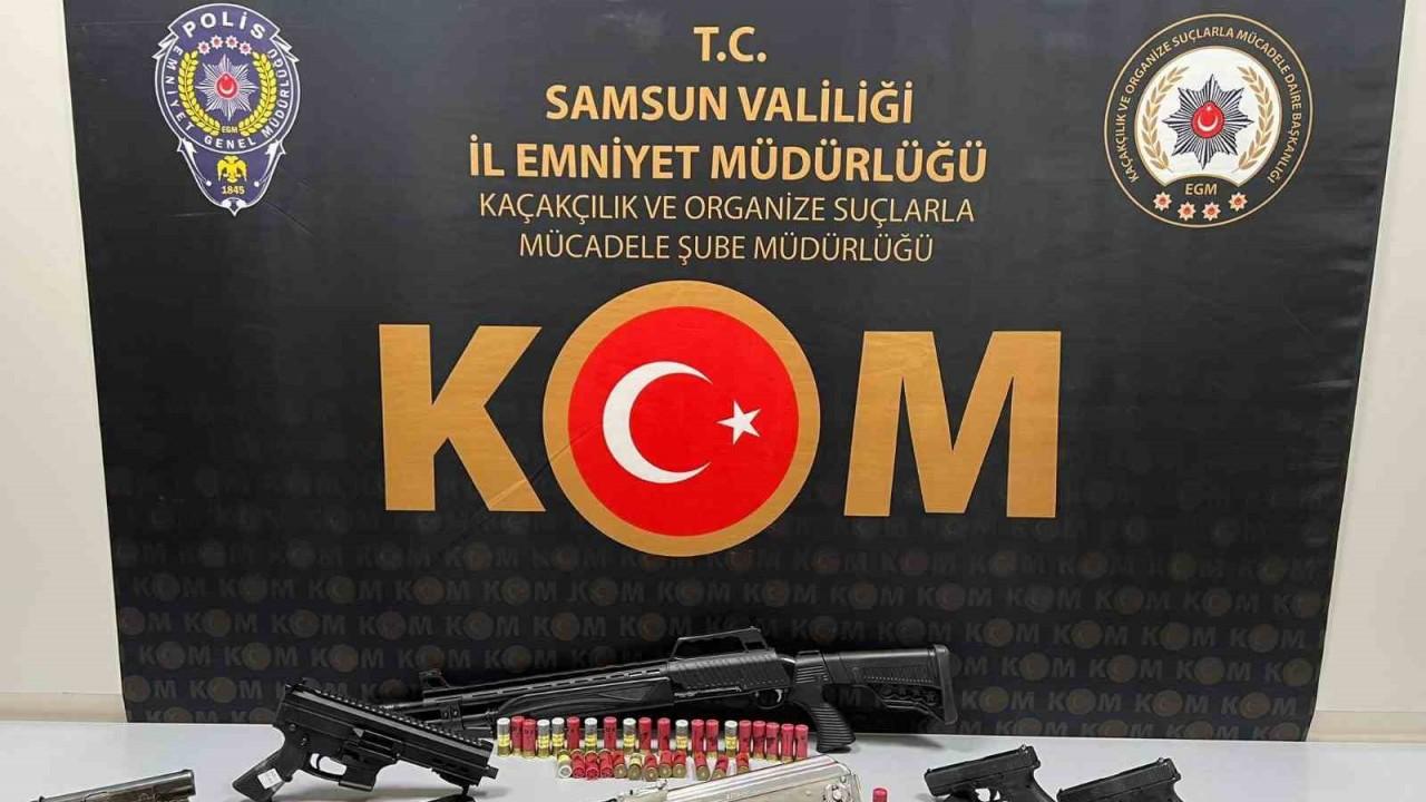 Samsun’da silah operasyonunda 1 Kalaşnikof ve 5 tabanca ele geçirildi: 2 gözaltı