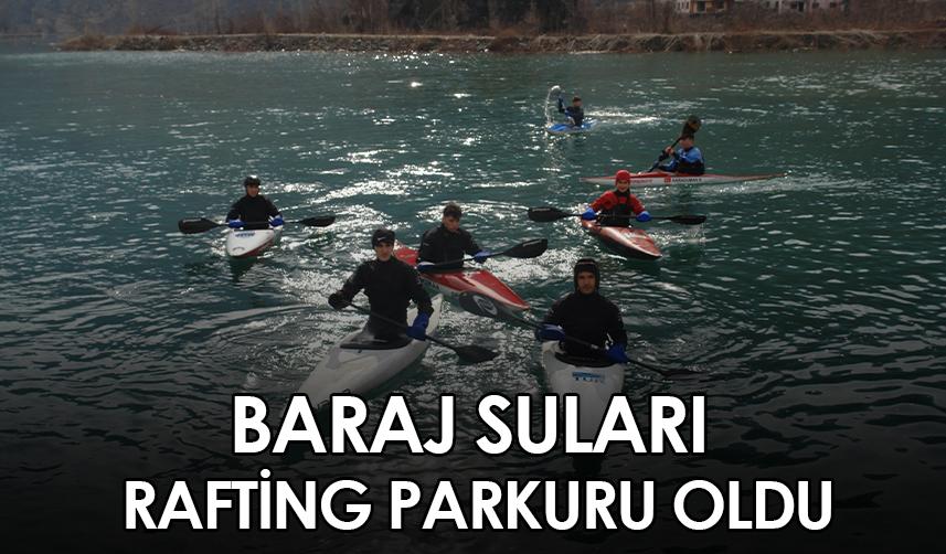 Artvin'de baraj suları rafting parkuru oldu