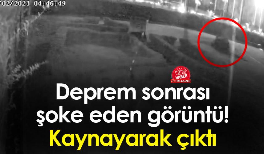 Deprem sonrası şoke eden görüntü! Yeraltı suyu kaynayarak çıktı