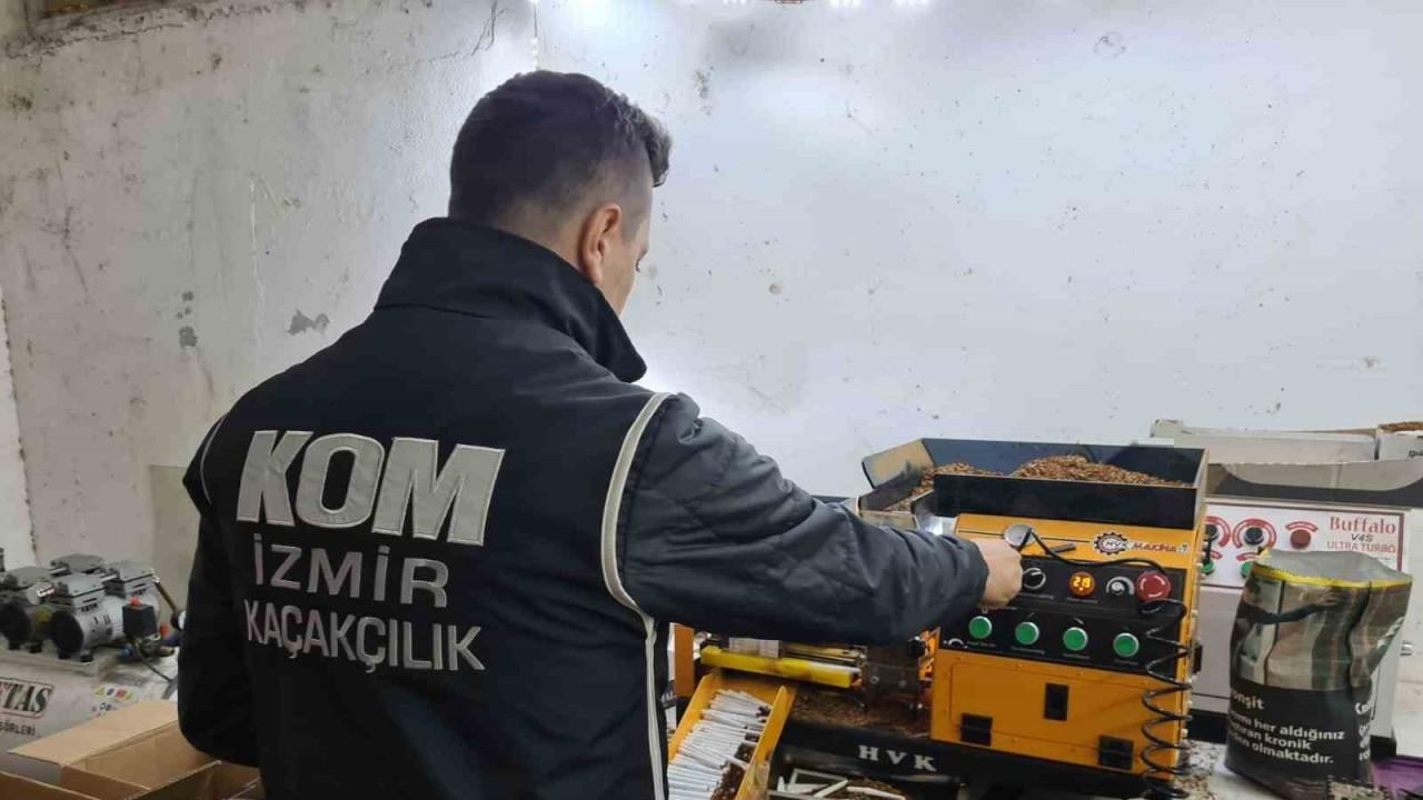 İzmir’de kaçak sigara imalathanelerine şok baskın