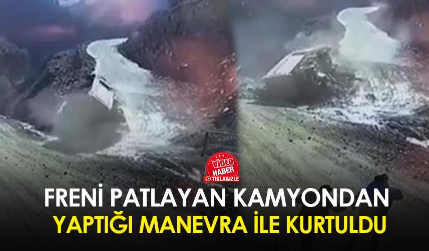 Freni patlayan kamyondan yaptığı manevra ile kurtuldu