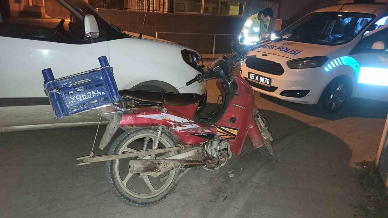Plakasız motosiklet çalıntı şüphesiyle otoparka çekildi