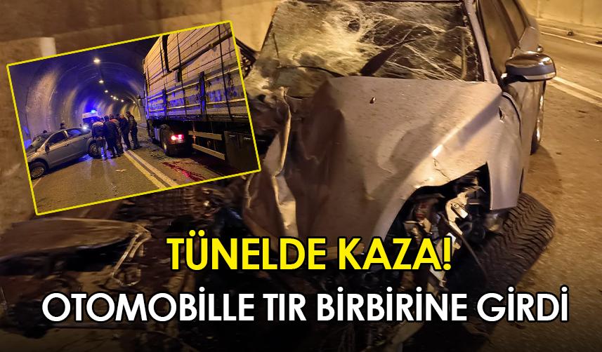 Giresun- Gümüşhane karayolunda kaza! Otomobille tır birbirine girdi